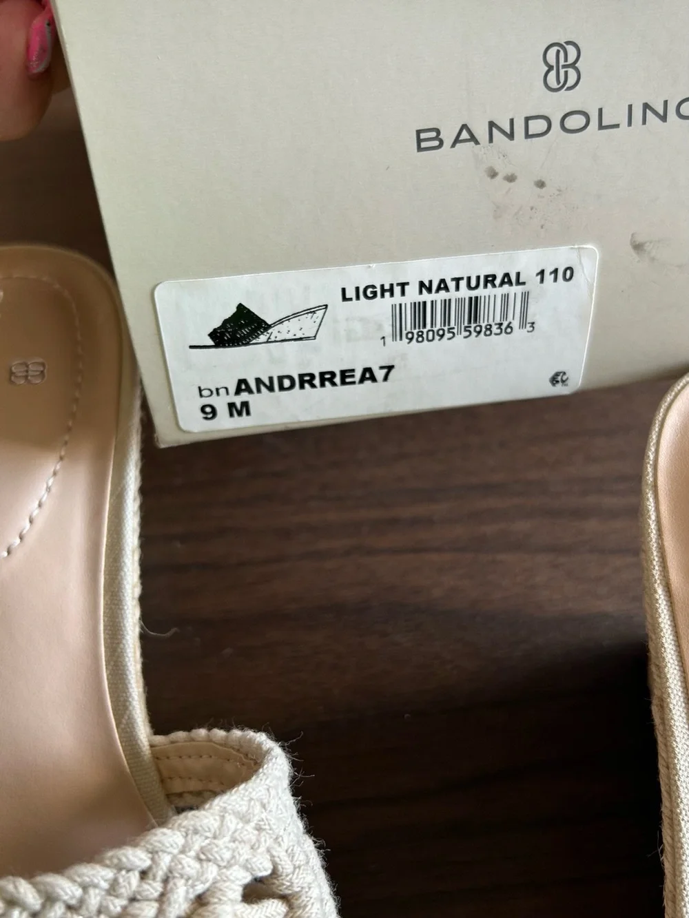 Bandolino Women's Beige Macramé Espadrille Slide Sandals
